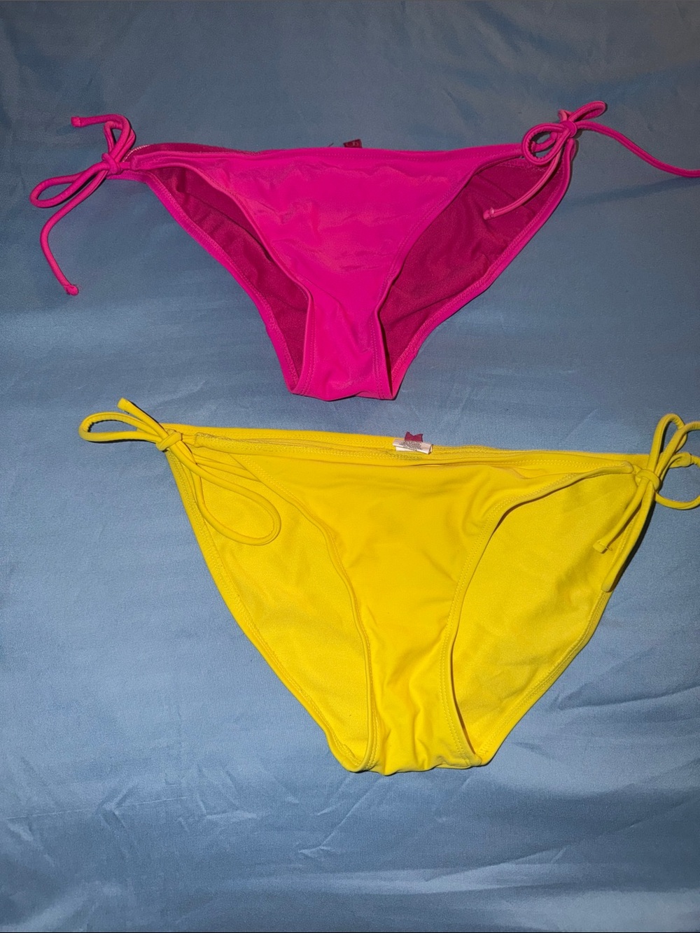 OP Women's Tie-Side Bikini Bottoms in Hot Pink and Yellow